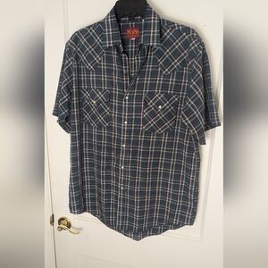 Vintage Snap Button Short Sleeve Western